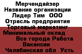 Мерчендайзер › Название организации ­ Лидер Тим, ООО › Отрасль предприятия ­ Торговый маркетинг › Минимальный оклад ­ 23 000 - Все города Работа » Вакансии   . Челябинская обл.,Усть-Катав г.